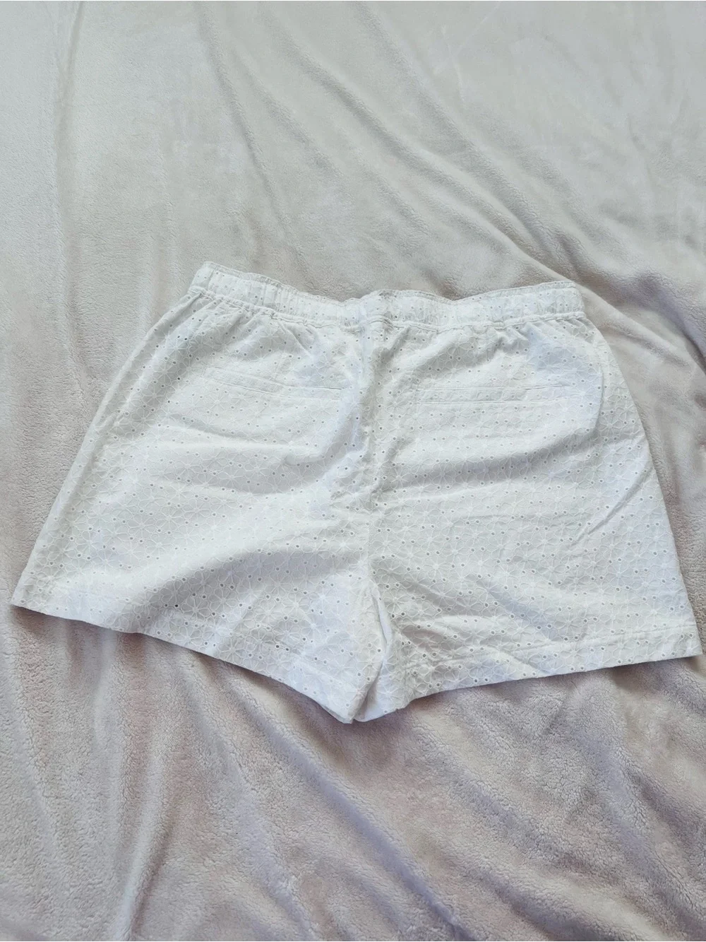 Sanctuary White Eyelet Cotton Pull On Shorts XL Lined Summer Beach Boho Casual - Picture 6 of 12